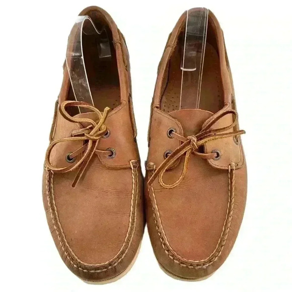LL Bean mens size 11 Napa leather boat shoes coastal - Picture 13 of 13
